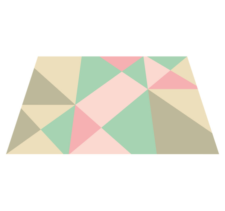 Magnifique tapis de vinyle géométrique aux couleurs douces - TenStickers