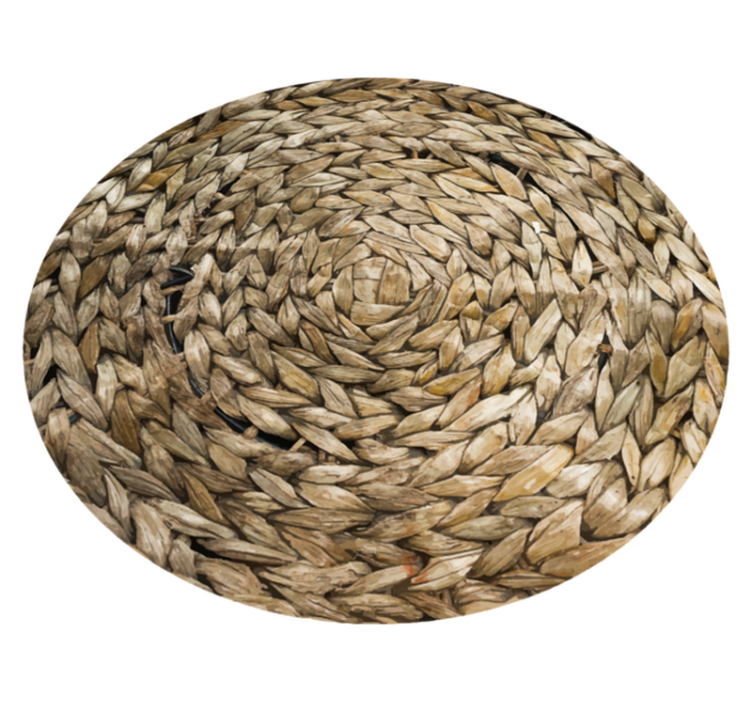 Tapis vintage rond imitation corde - TenStickers