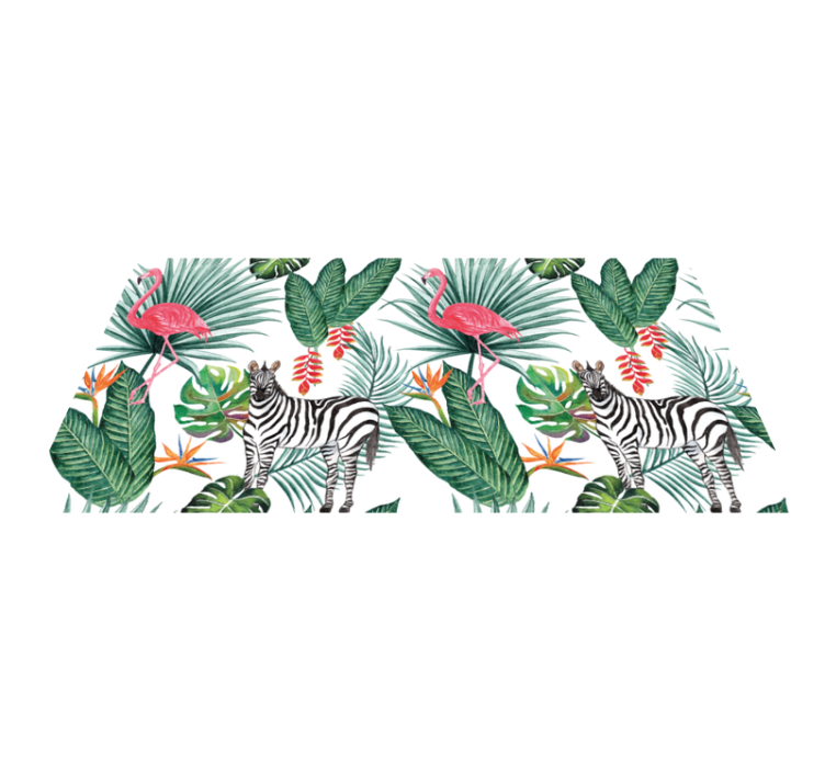 Tapis vinyle animal faune tropicale - TenStickers