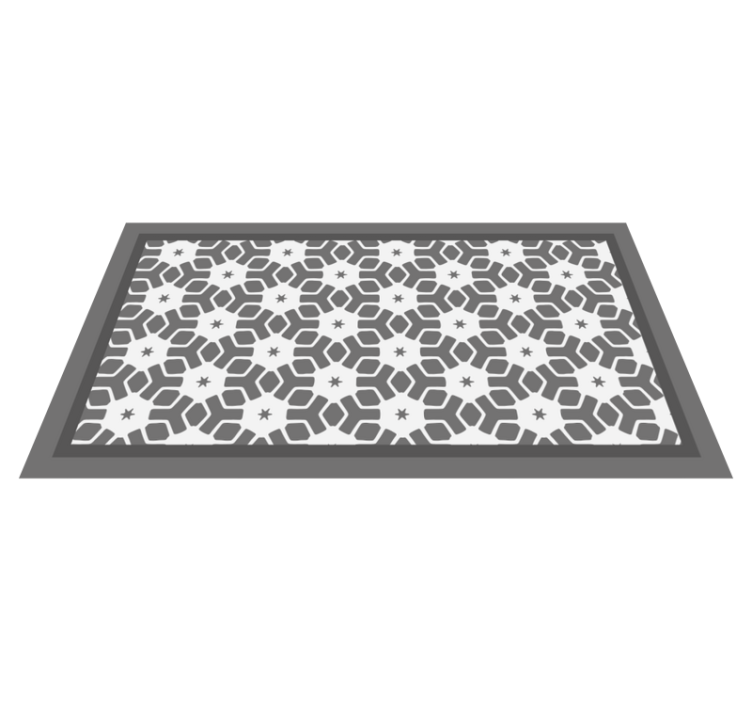 Tapis vinyle salle de bain motif géométrique - TenStickers