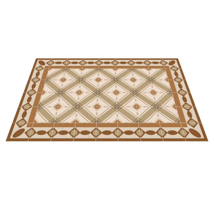 Tapis vinyle carreaux de ciment motif inspiré du carrelage - TenStickers
