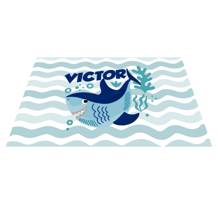 Tapis vinyle personnalisé illustration de requin - TenStickers