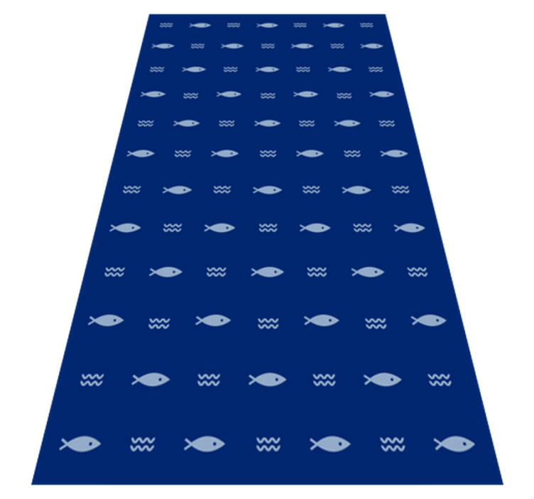 Tapis vinyle salle de bain motif poisson - TenStickers