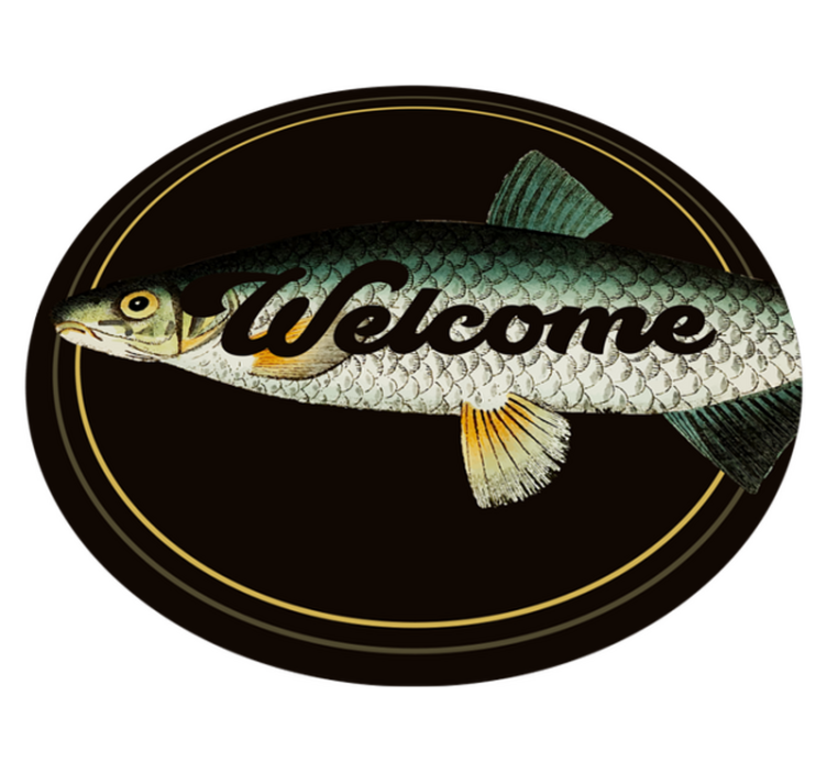 Tapis vinyle animal entrée de poisson de bienvenue - TenStickers
