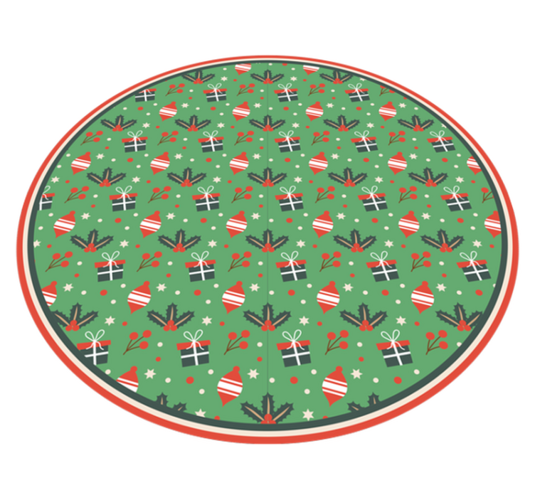 Tapis vinyle noël cocarde festive - TenStickers