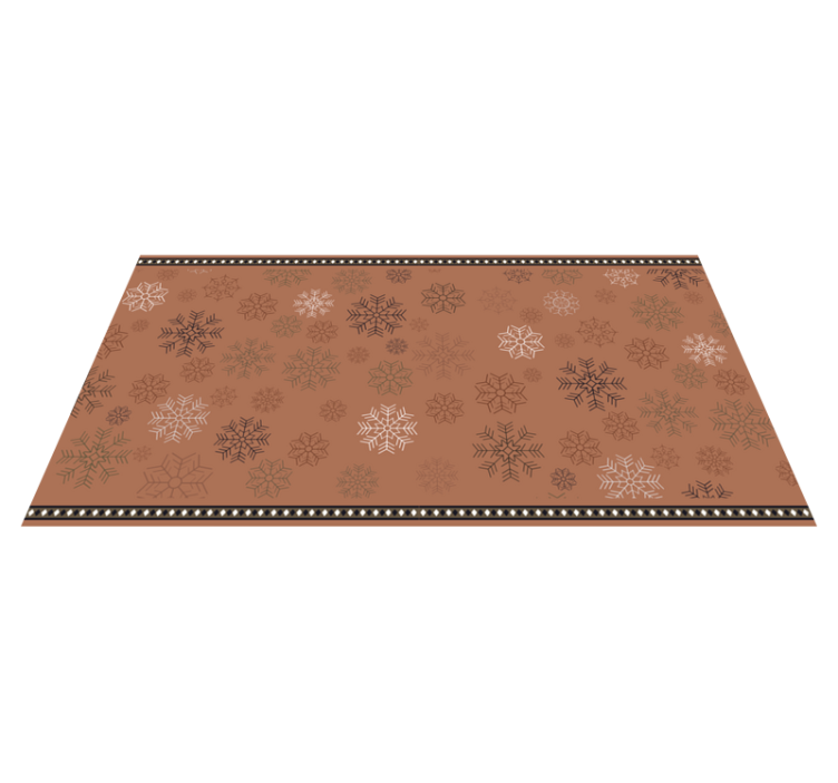 Tapis vinyle fleurs et plantes motif de flocon de neige - TenStickers
