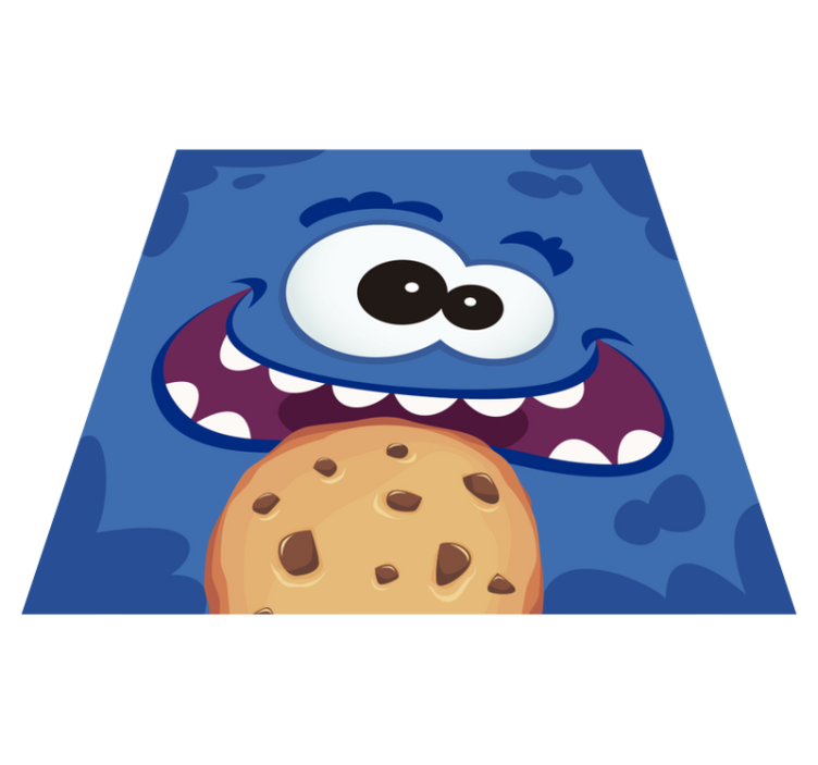 Tapis vinyle pour enfants délice de monstre aux biscuits - TenStickers