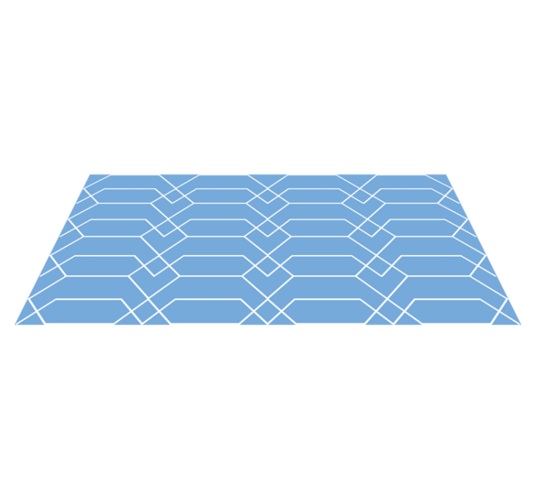 Tapis vinyles géométriques lignes bleues géométriques - TenStickers