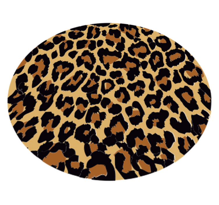 Tapis vinyle animal cercle de taches de léopard - TenStickers