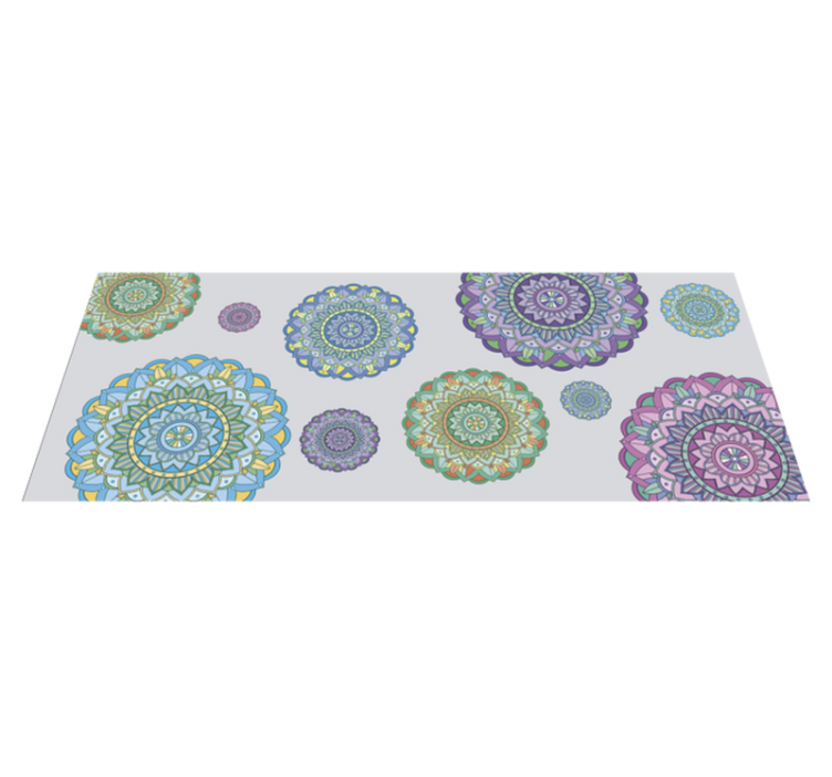 Tapis vinyle mandala ensemble de mandalas - TenStickers