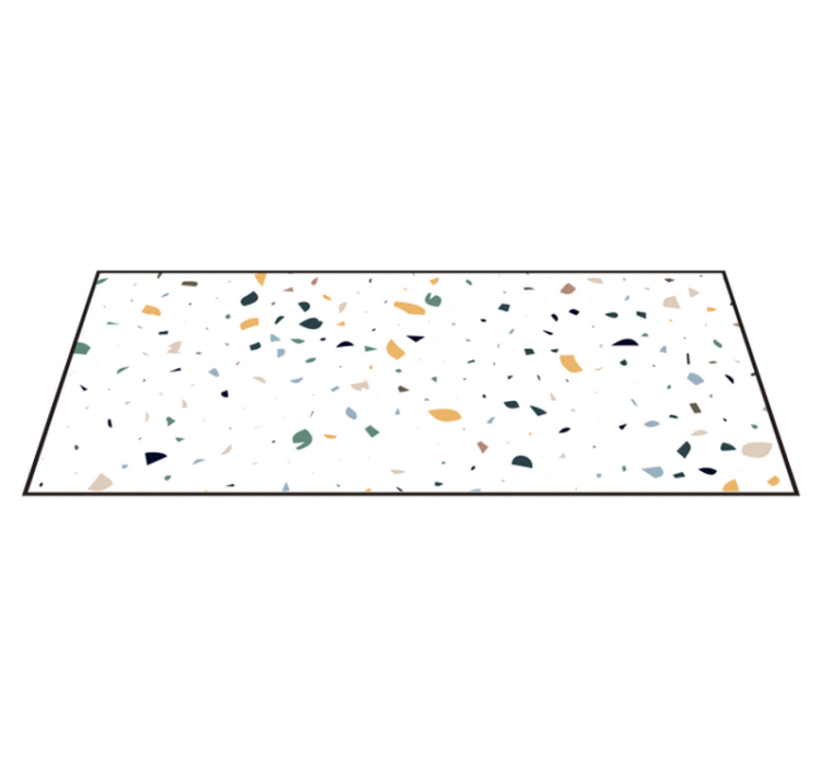 Tapis vinyle géométrique imitation terrazzo - TenStickers