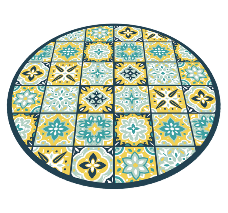 Tapis mosaique vinyle mosaïque circulaire - TenStickers