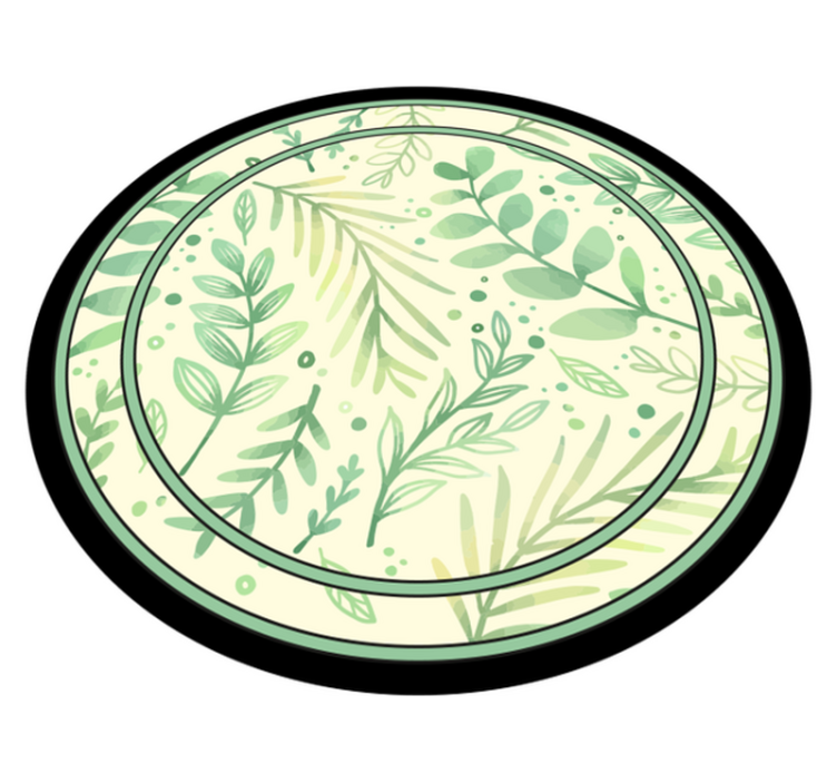 Tapis vinyle fleurs et plantes accent de motif botanique - TenStickers