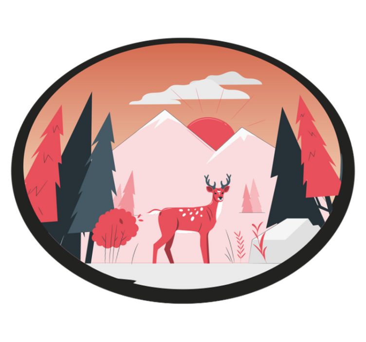 Tapis vinyle nature tableau de paysage naturel paisible - TenStickers