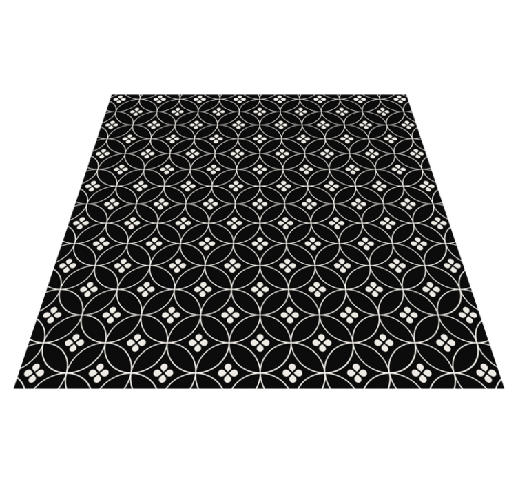 Tapis vinyles géométriques motif de cercle géométrique - TenStickers