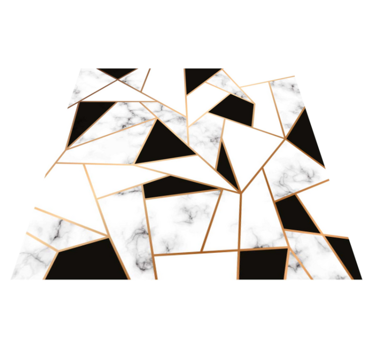 Tapis vinyle marbre dessin géométrique - TenStickers