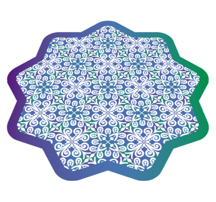 Tapis vinyle carreaux de ciment forme ornementale - TenStickers