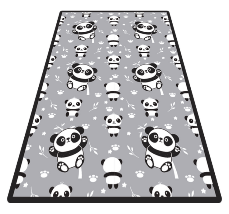 Tapis vinyle pour enfants récréation des pandas - TenStickers