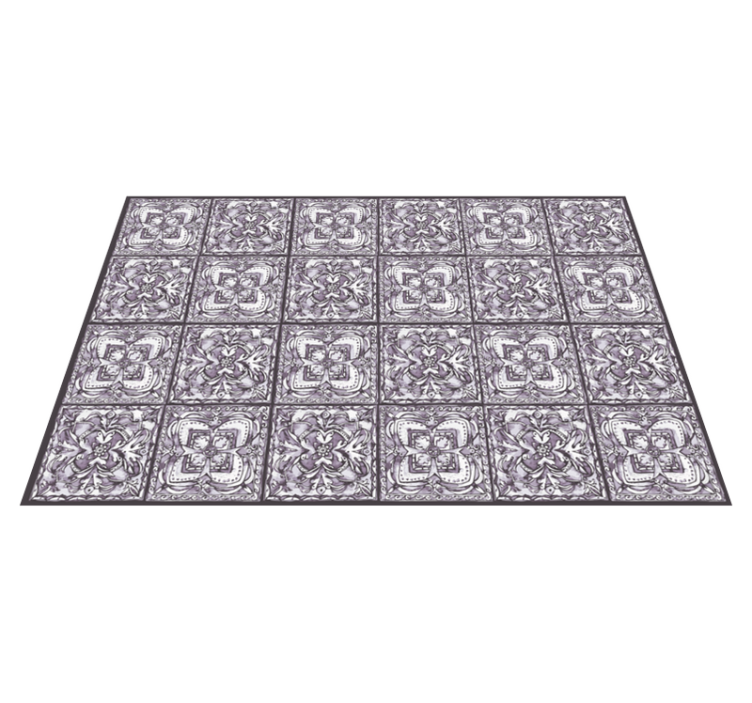 Tapis vinyle carreaux de ciment carrelage monochrome - TenStickers