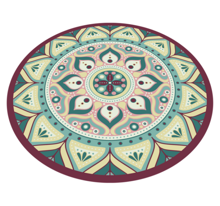 Tapis vinyle mandala design circulaire - TenStickers