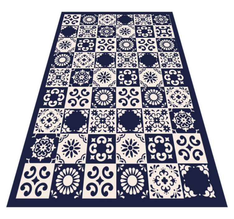Tapis vinyle carreaux de ciment carrelage complexe - TenStickers