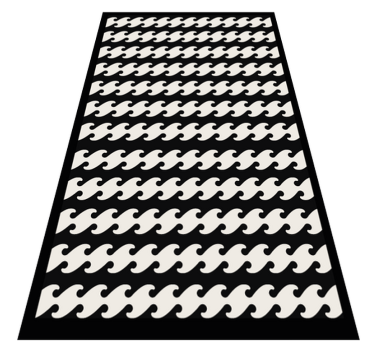 Tapis vinyle rayures lignes ondulées monochromes - TenStickers