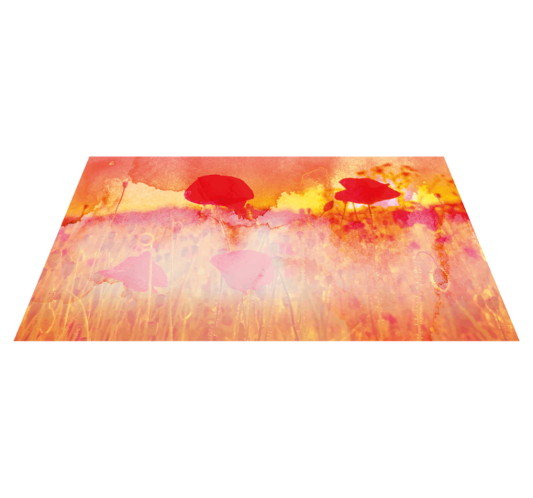 Tapis vinyle nature prairie abstraite - TenStickers
