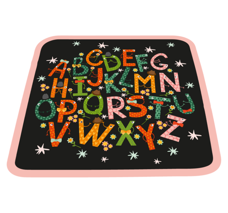Tapis vinyle alphabet enchantement des lettres - TenStickers