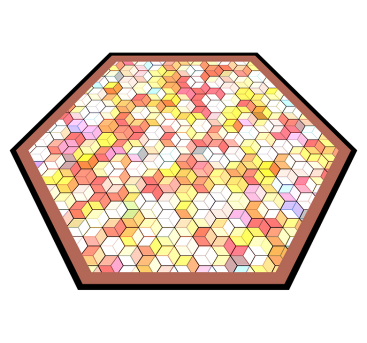 Tapis vinyles géométriques spectre hexagonal - TenStickers