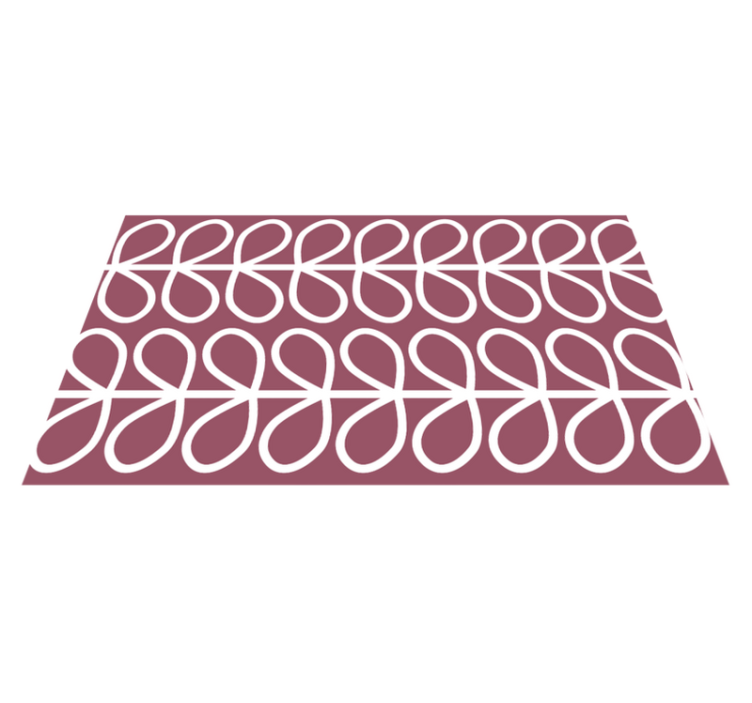 Tapis vinyles géométriques motif feuillu abstrait - TenStickers