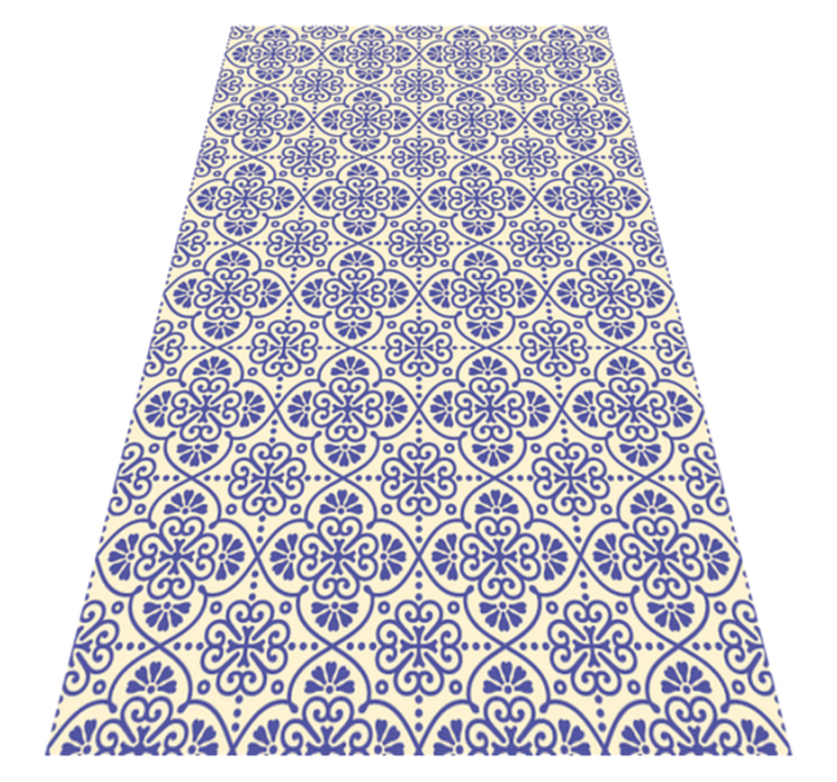 Tapis vinyle carreaux de ciment motif méditerranéen orné - TenStickers