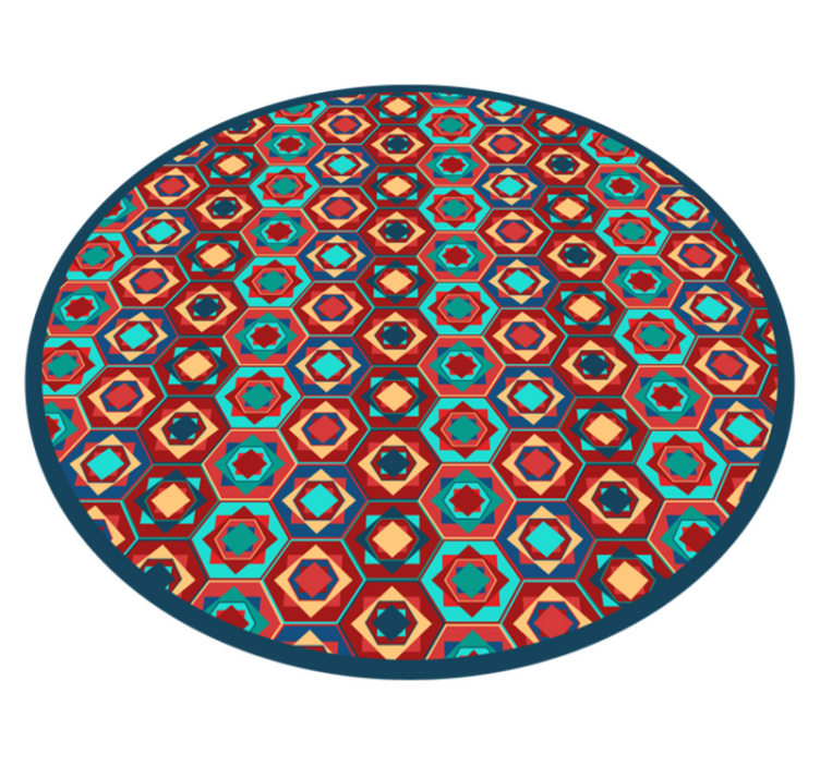 Tapis vinyles géométriques cercle d'harmonie géométrique - TenStickers