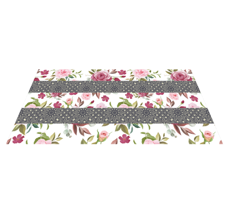 Tapis vinyle fleurs et plantes coureur floral - TenStickers