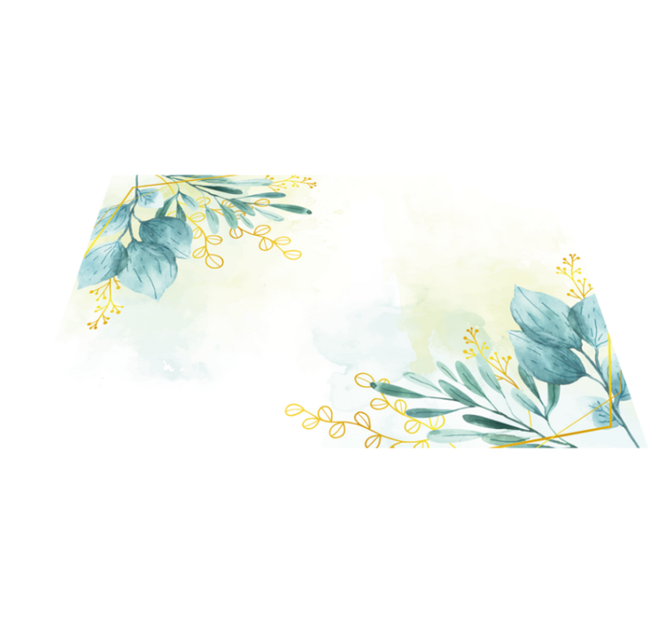 Tapis vinyle fleurs et plantes élégance du motif botanique - TenStickers