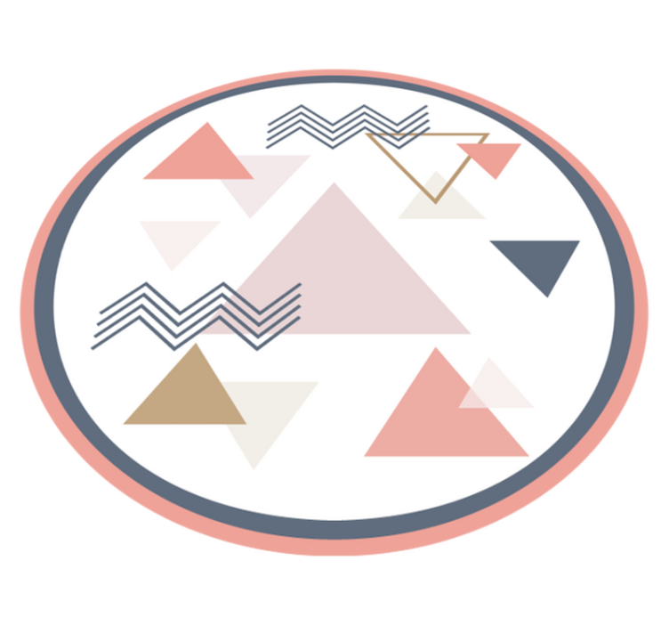 Tapis vinyles géométriques cercle abstrait géométrique - TenStickers