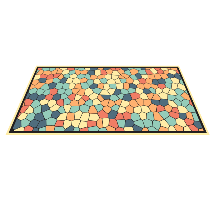 Tapis vinyles géométriques motif hexagonal - TenStickers