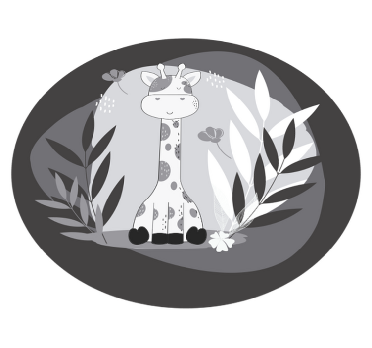 Tapis vinyle chambre bébé thème de la crèche girafe - TenStickers