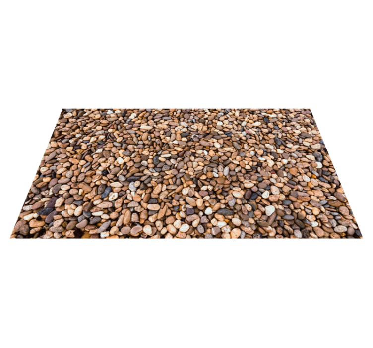 tapis vinyle effet pierre Sol de galets de mer - TenStickers