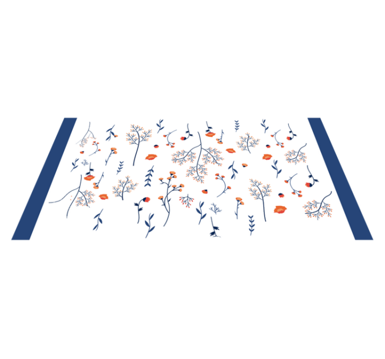 Tapis vinyle fleurs et plantes motif botanique d'automne - TenStickers