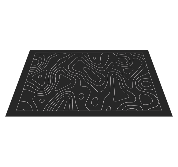 Tapis vinyles géométriques contours abstraits - TenStickers