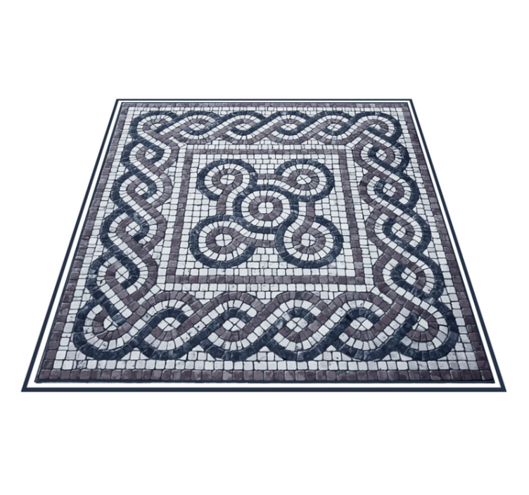 Tapis mosaique vinyle conception complexe de mosaïque - TenStickers