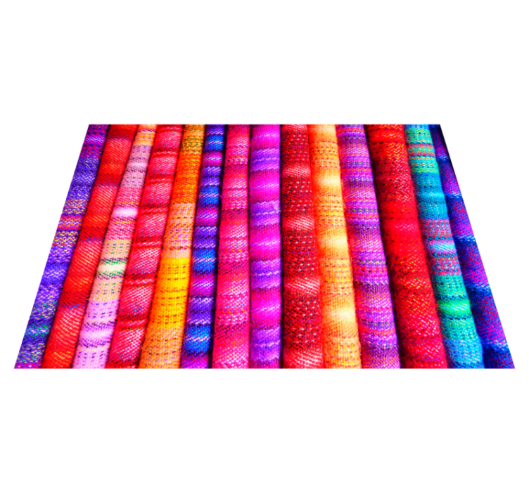 Tapis vinyle texture rayures colorées en mosaïque - TenStickers