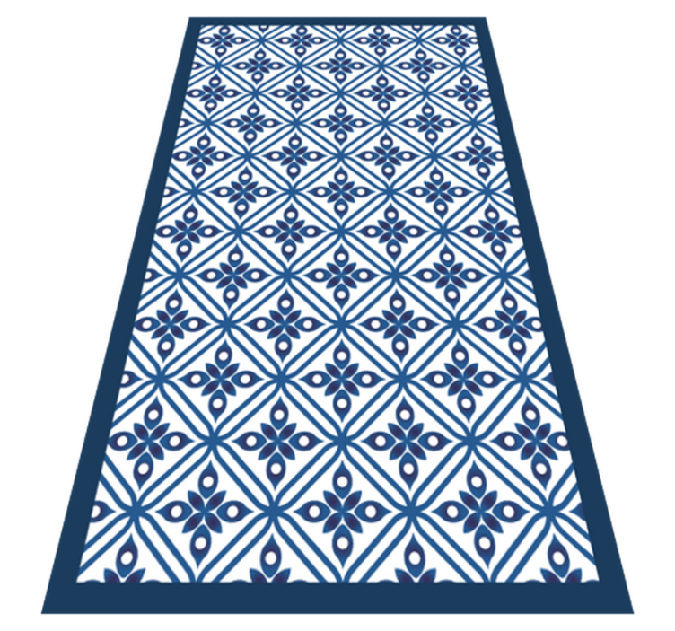 Tapis vinyle carreaux de ciment motif carreaux - TenStickers