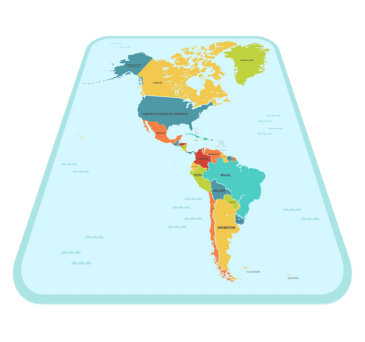 Tapis vinyle carte du monde carte mondiale de l'éducation - TenStickers