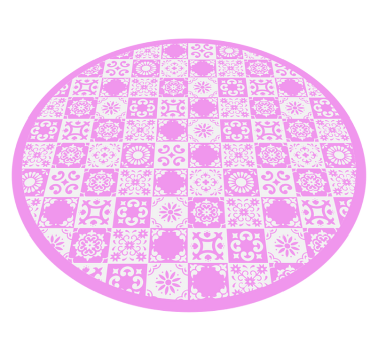 Tapis vinyle mandala cercle inspiré du mandala - TenStickers