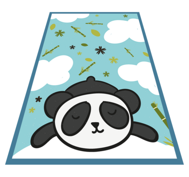 Tapis vinyle pour enfants paysage de rêve de panda - TenStickers