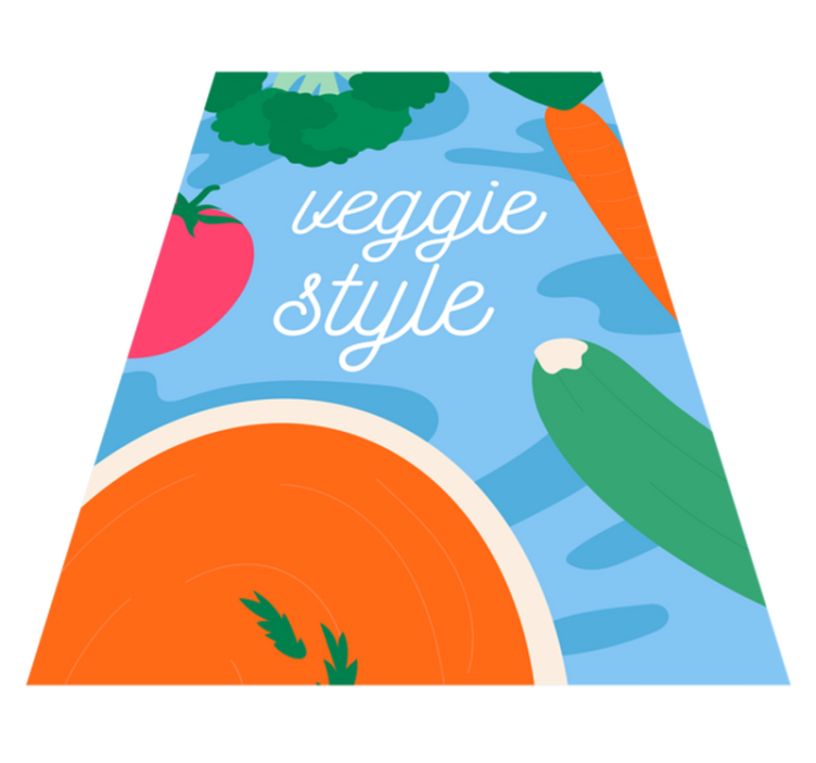 Tapis vinyle citation déco de style végétarien - TenStickers