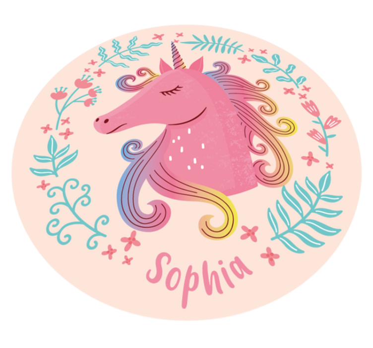 Tapis vinyle personnalisé conte de fée licorne - TenStickers