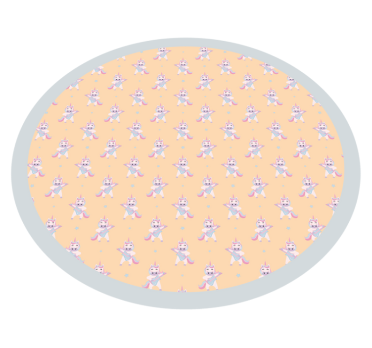 Tapis vinyle chambre bébé rondelle de lapin - TenStickers