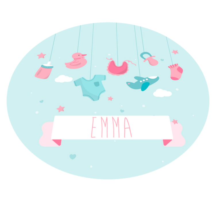 Tapis vinyle chambre bébé crèche personnalisée - TenStickers